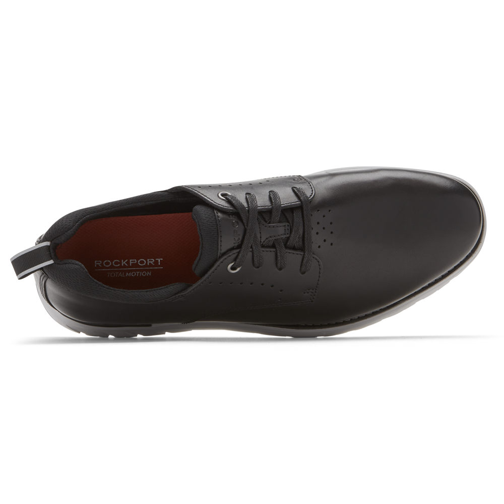 Oxfords Rockport Hombre Mexico - Total Motion Sport Plain Toe Negros - WKORX5091